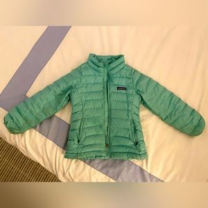 Pategonia Kids Down Sweater Jacket Girls (5-6) mint green